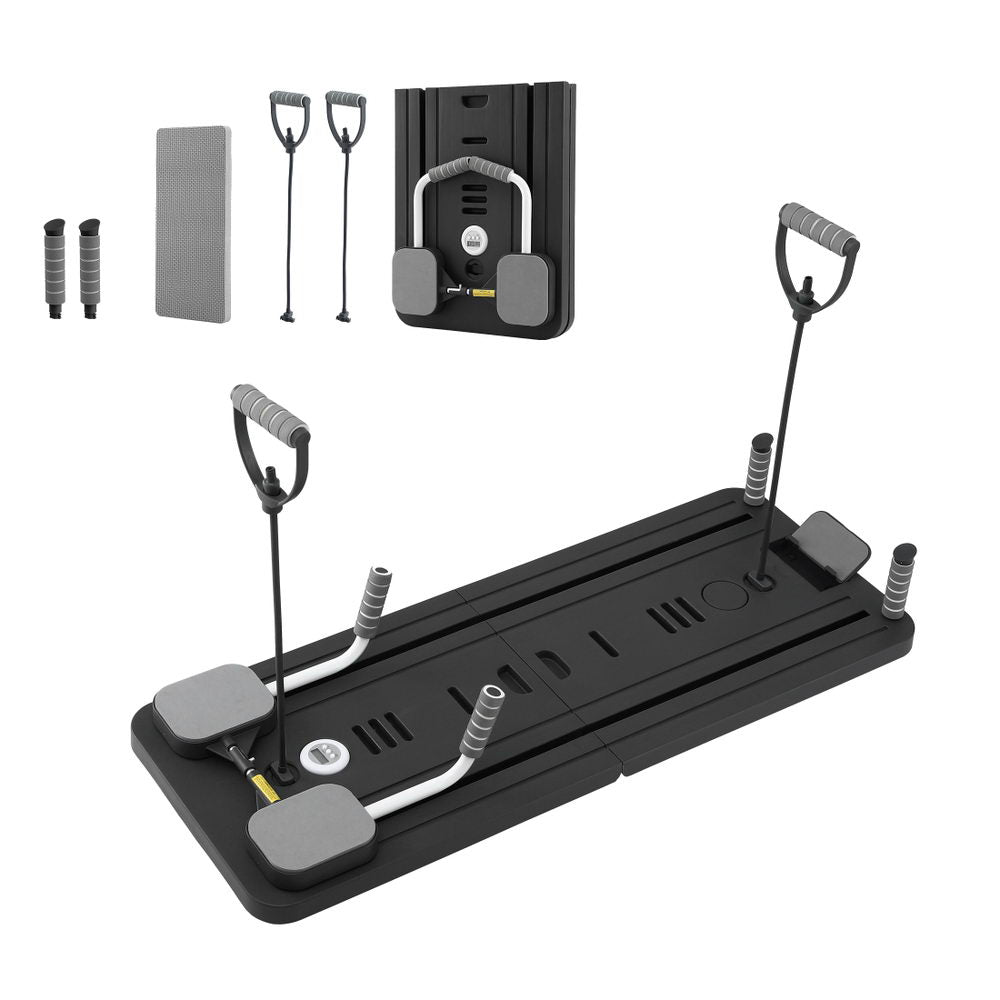 Everfit Foldable Pilates Reformer Exercise Board Black