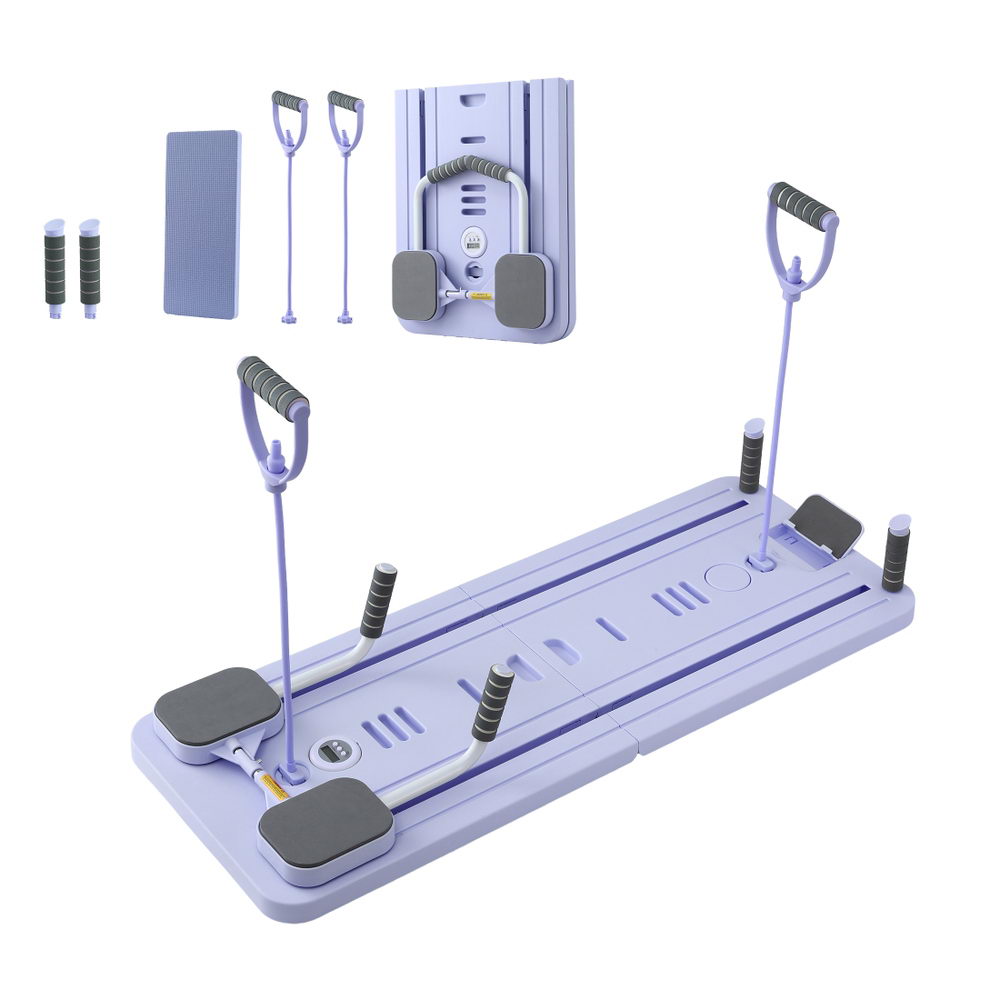 Everfit Foldable Pilates Reformer Board Multi Functional Purple