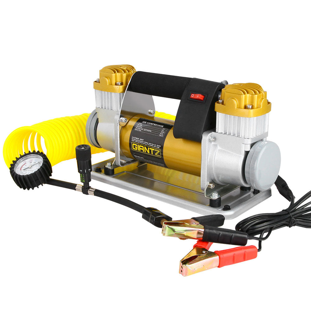 Giantz 12V Portable Air Compressor 4x4 200L/Min Golden
