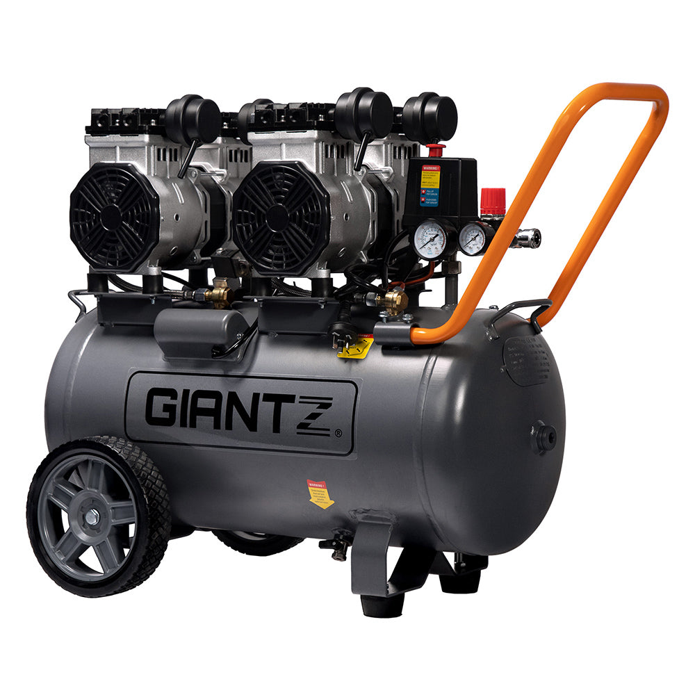 Giantz 50L Air Compressor 3.0HP Oil-Free Quiet Electric Portable