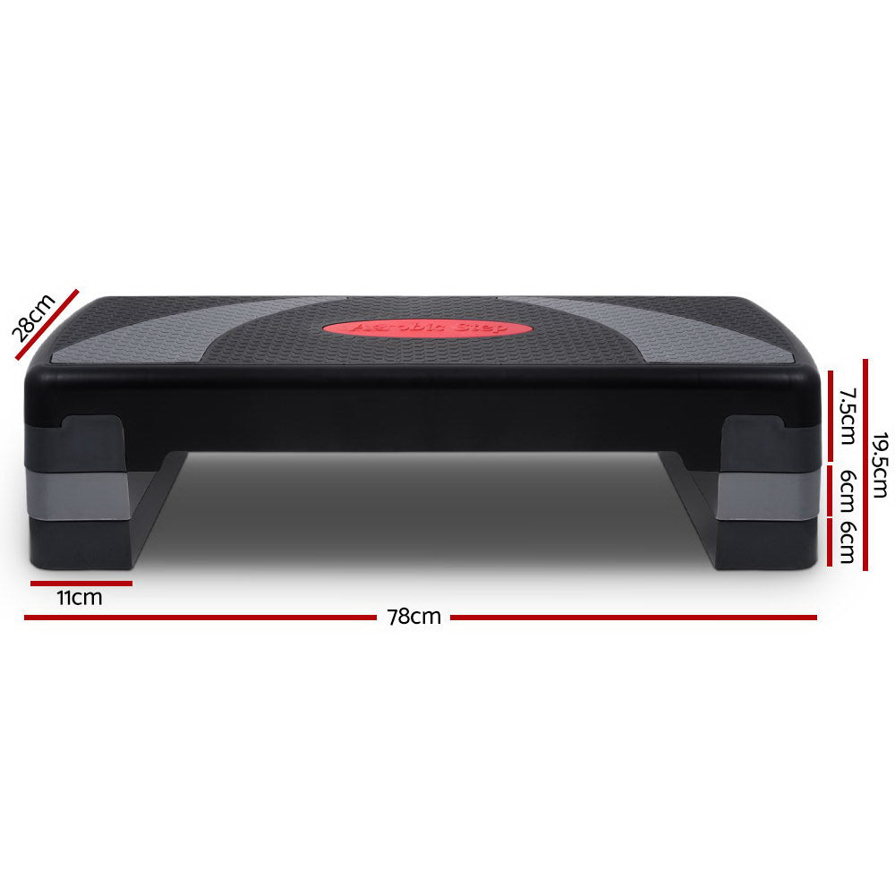 Everfit 78cm Aerobic Stepper 3-Level Adjustable Fitness Bench