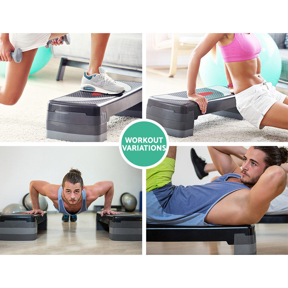 Everfit 78cm Aerobic Stepper 3-Level Adjustable Fitness Bench