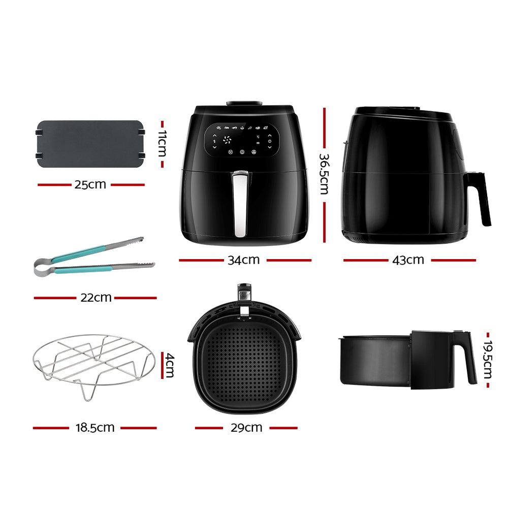Devanti 8.5L Air Fryer LCD Touch Control Black