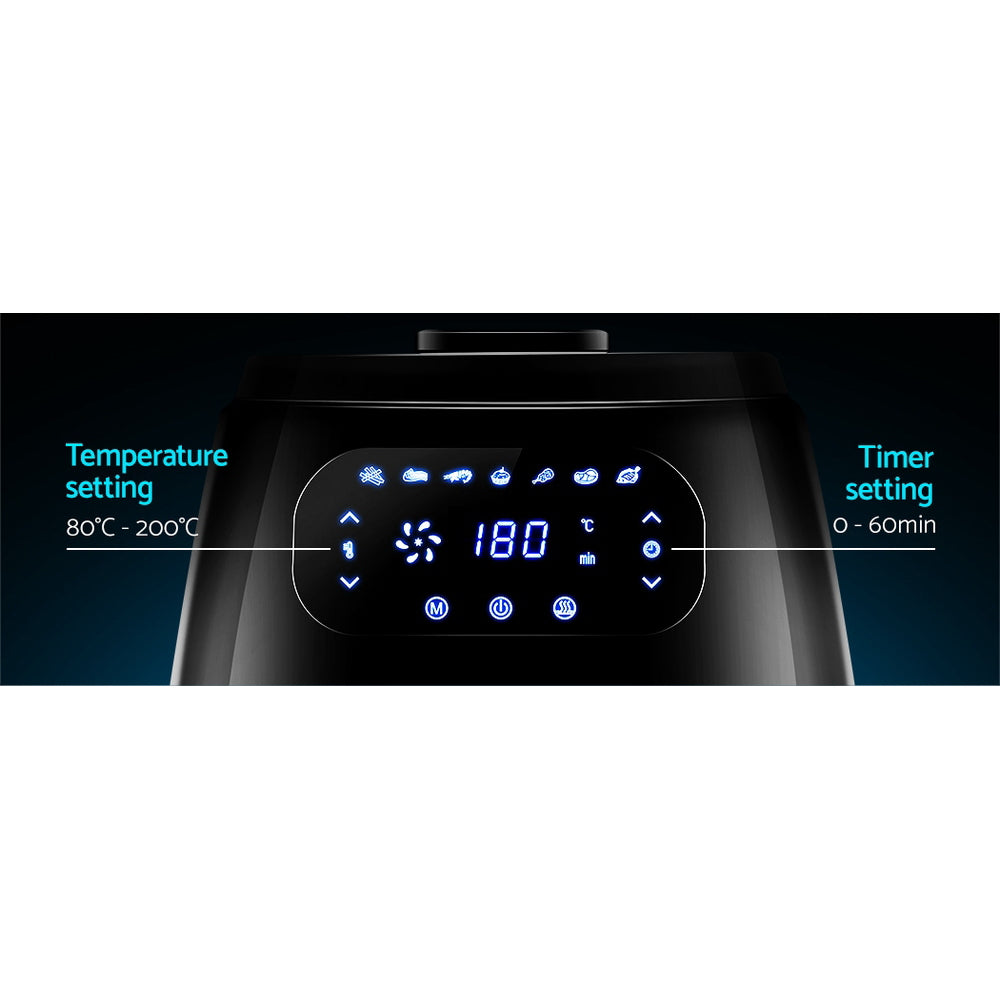 Devanti 8.5L Air Fryer LCD Touch Control Black