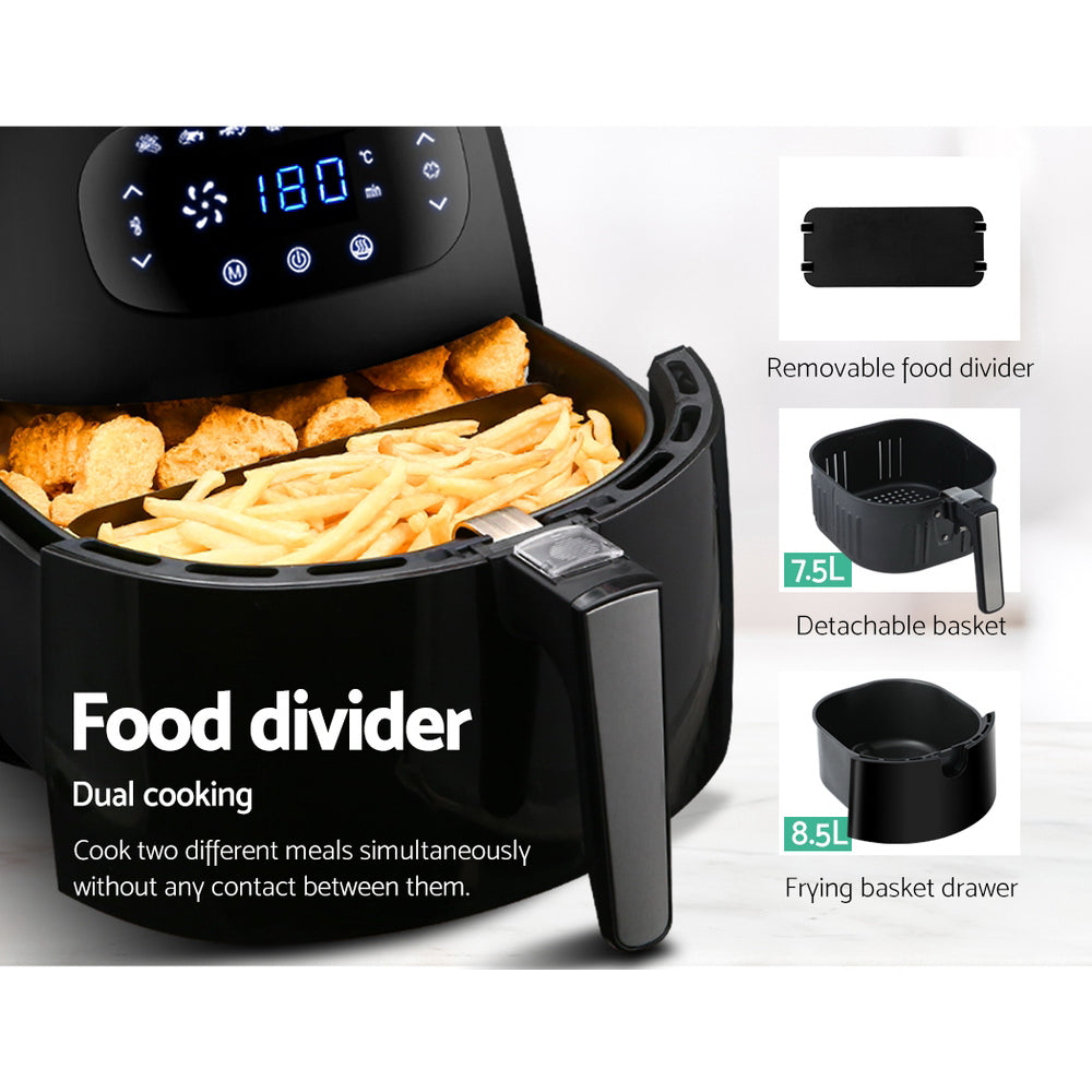 Devanti 8.5L Air Fryer LCD Touch Control Black
