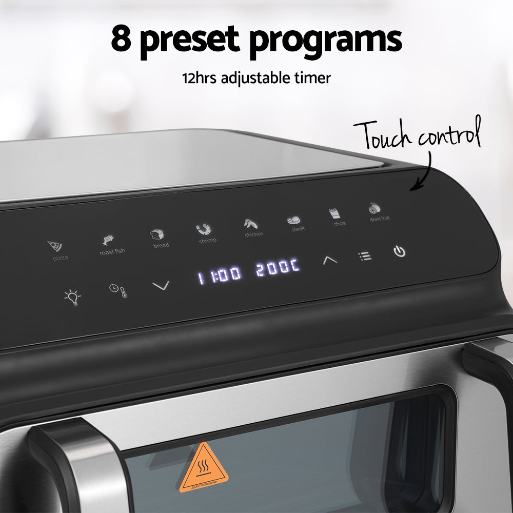 Devanti 10L Air Fryer Oven LCD Black