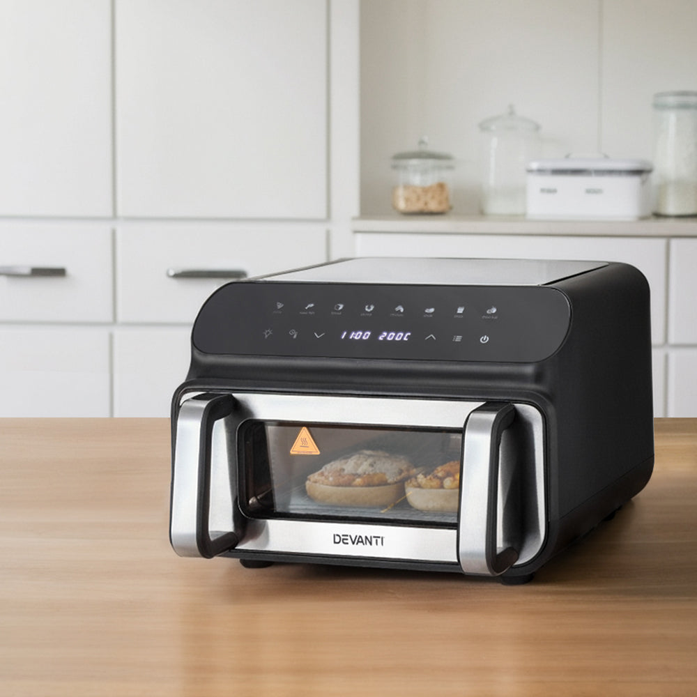 Devanti Air Fryer Kitchen Oven 10L with LCD Touch Panel