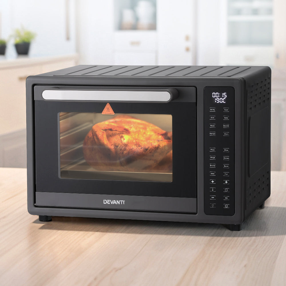 Devanti 32L Air Fryer Oven LCD Touch 1700W Black