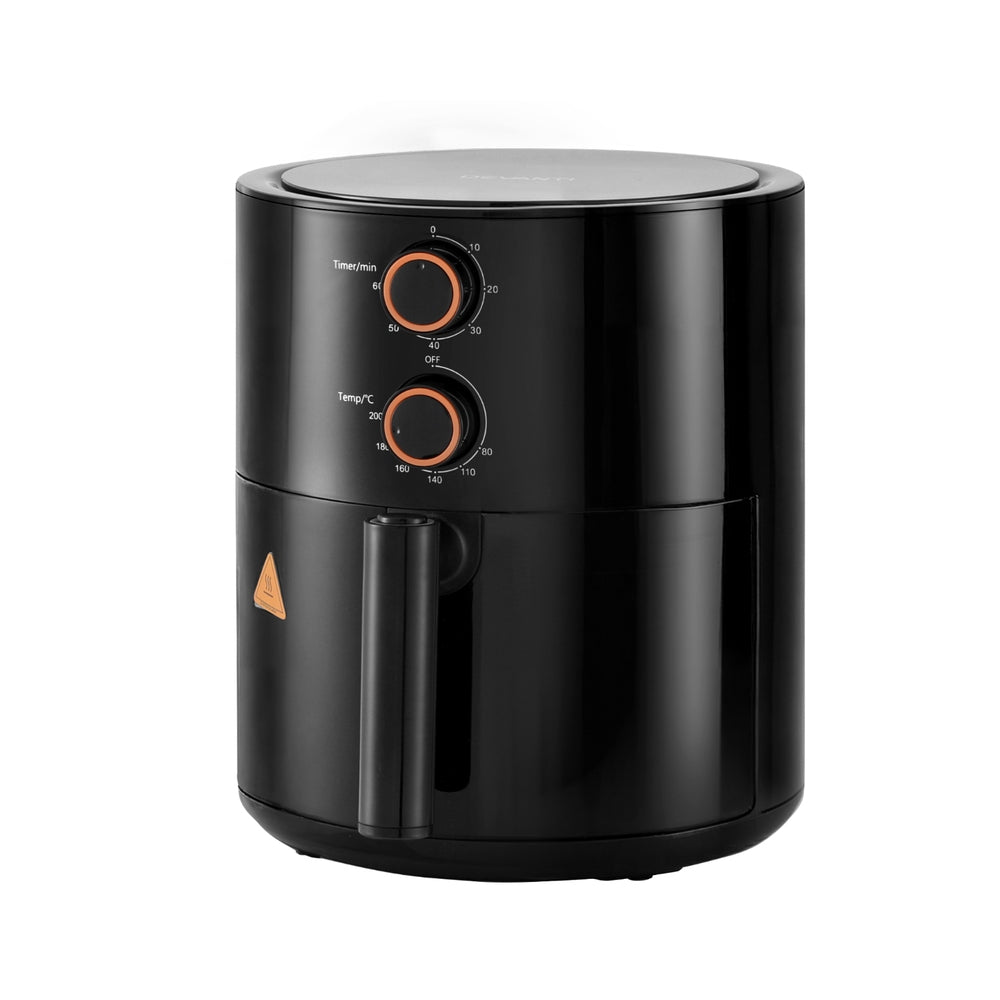 Devanti 4L Air Fryer Knob Control 1500W Black