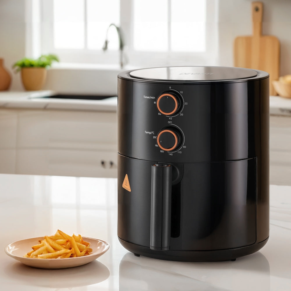 Devanti 4L Air Fryer with Rotary Knob Control 1500W