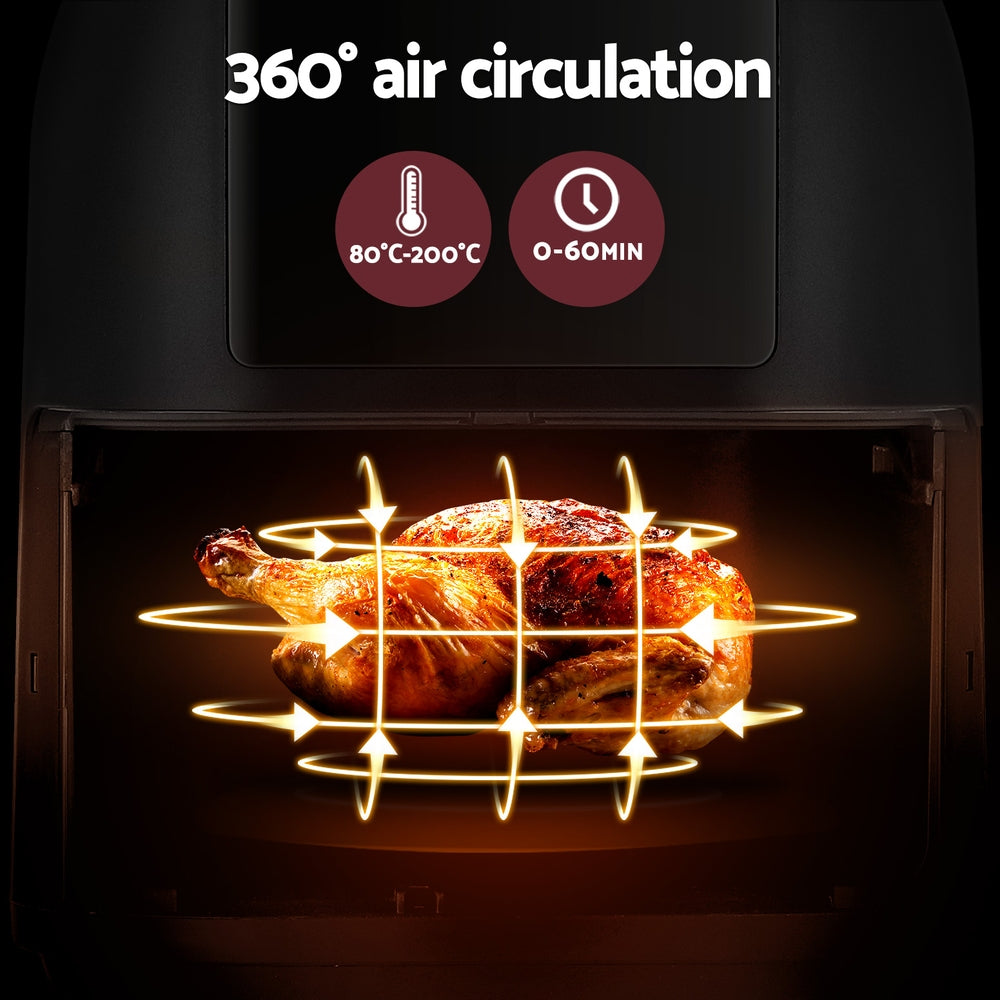 Devanti 8L Air Fryer LCD Black