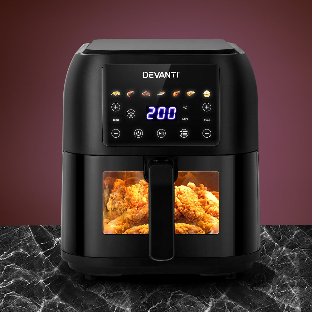 Devanti 8L Air Fryer with LCD Touch Control Panel