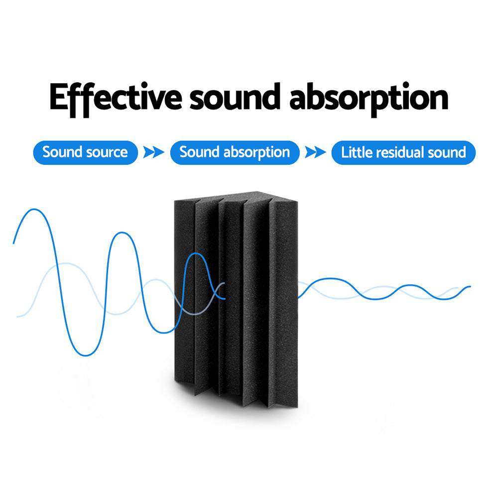 Alpha 20pc Corner Bass Trap Acoustic Foam Black