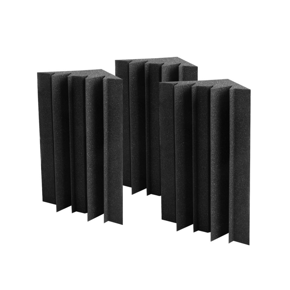 Alpha 40pcs Corner Bass Trap Acoustic Foam Soundproofing Black