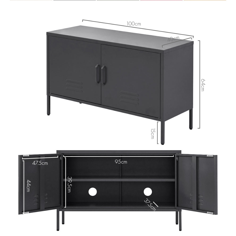 BASE Charcoal Metal Buffet Sideboard