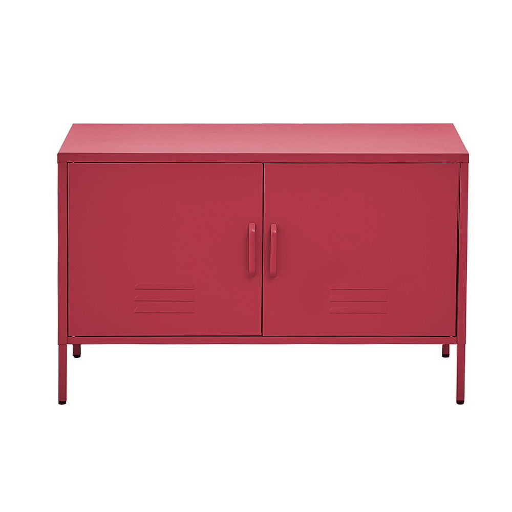 BASE Pink Metal Buffet Sideboard Cabinet
