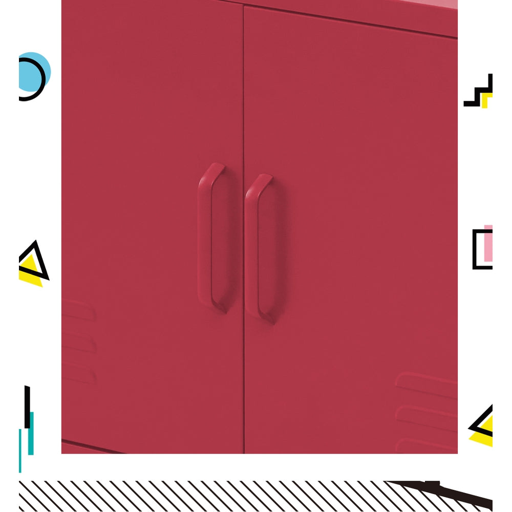 BASE Pink Metal Buffet Sideboard Cabinet