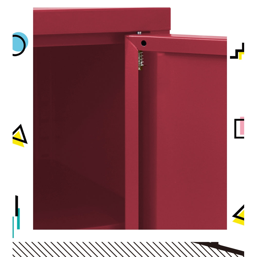 BASE Pink Metal Buffet Sideboard Cabinet