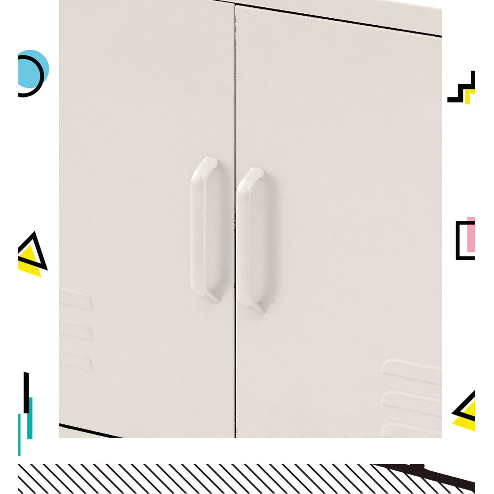 BASE White Buffet Sideboard Metal Cabinet