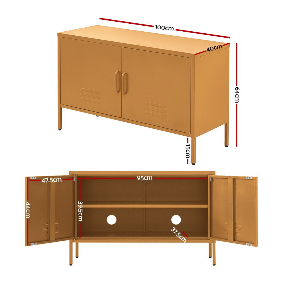 BASE Metal Buffet Sideboard Yellow