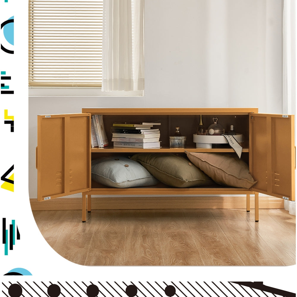 BASE Metal Buffet Sideboard Yellow