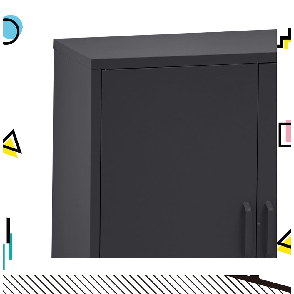 SWEETHEART Charcoal Buffet Sideboard Metal Cabinet