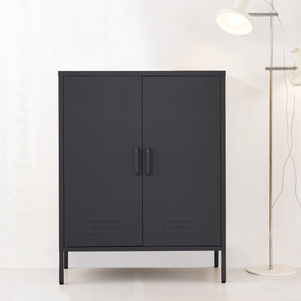 SWEETHEART Charcoal Buffet Sideboard Metal Cabinet