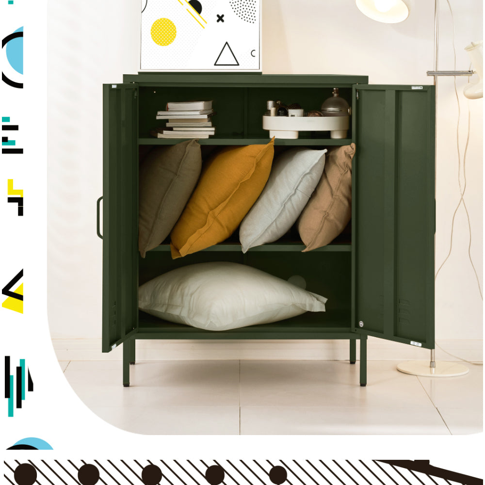 Sweetheart Metal Buffet Sideboard Green