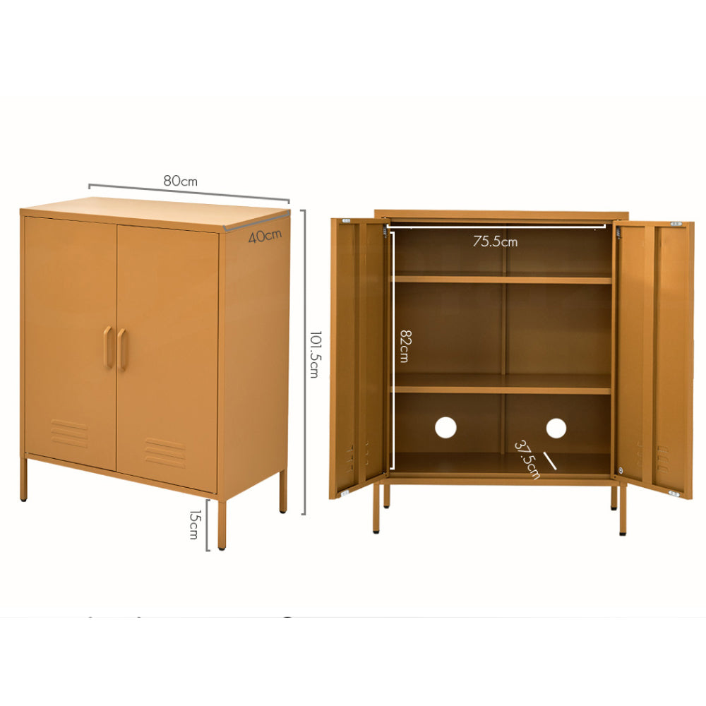 Sweetheart Metal Buffet Sideboard Yellow