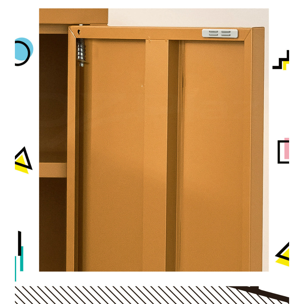 Sweetheart Metal Buffet Sideboard Yellow
