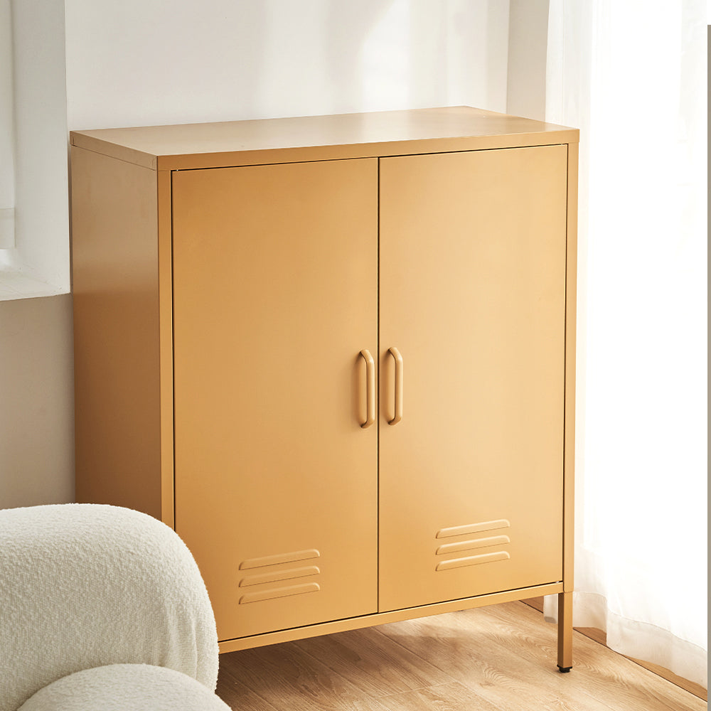 Sweetheart Metal Buffet Sideboard Yellow