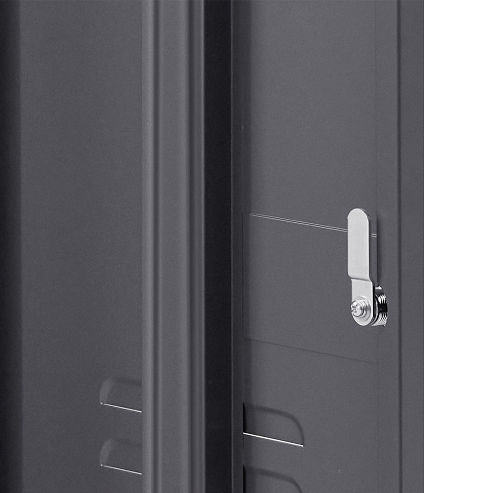 Artiss Mini Bedside Table Metal Locker Black