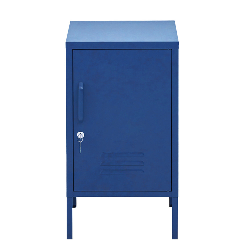 Artiss Metal Bedside Table Cabinet Blue