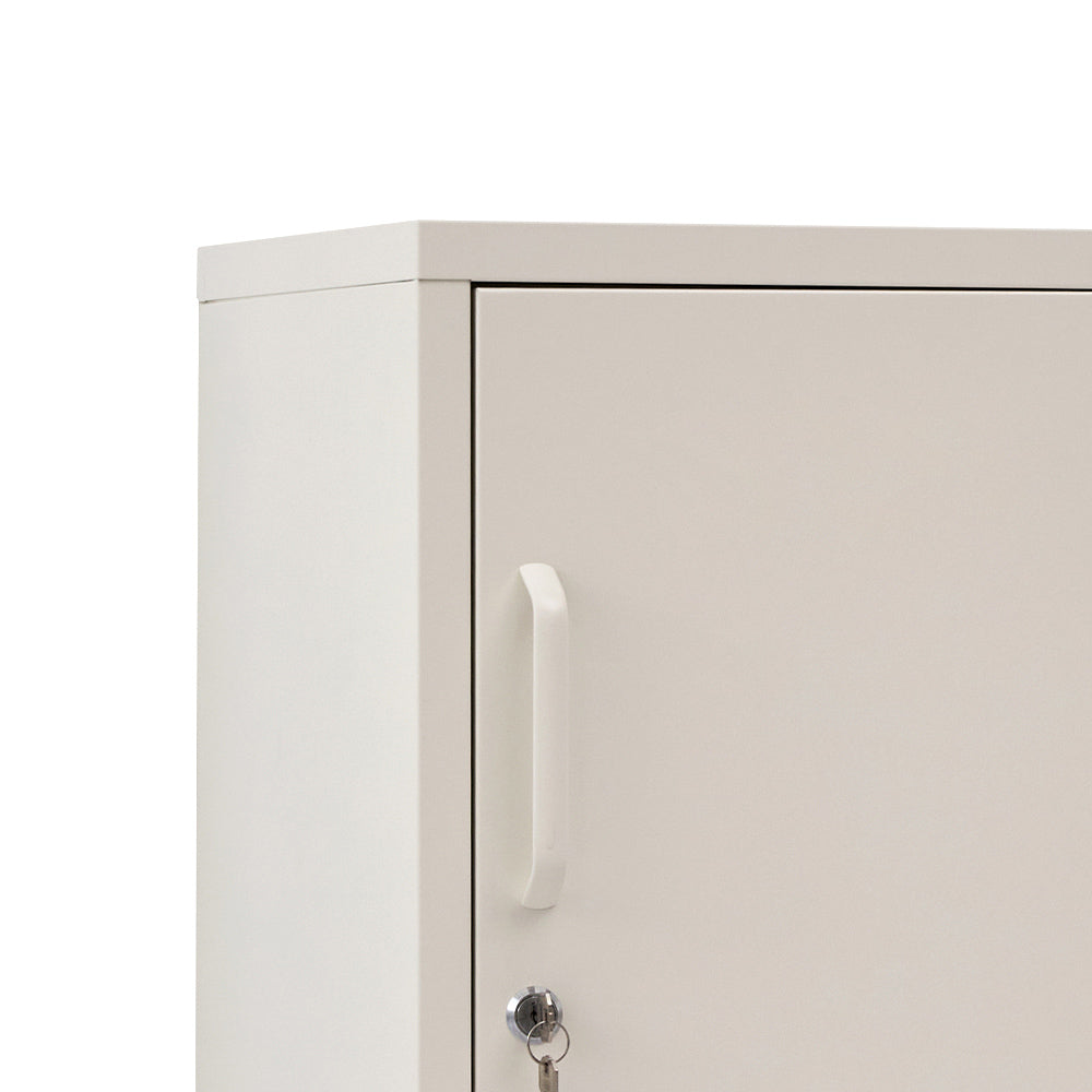 Artiss White Metal Bedside Cabinet