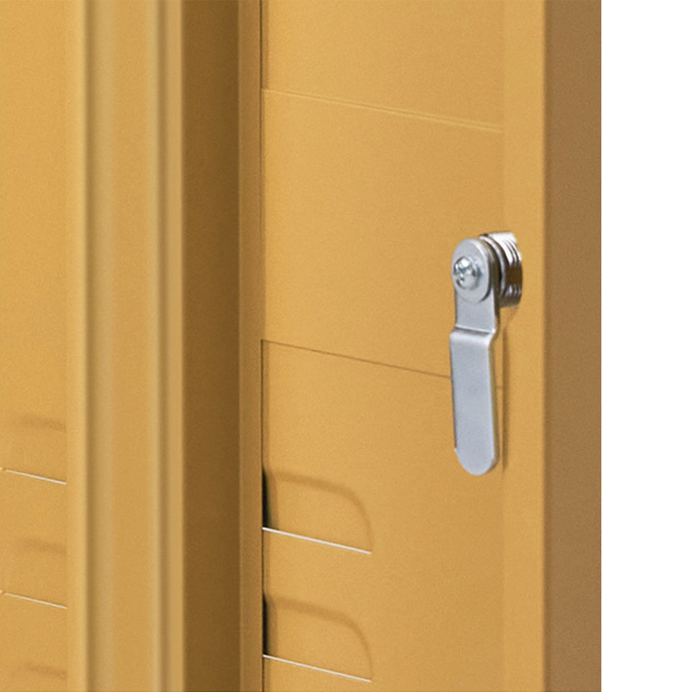 Artiss Metal Bedside Table Cabinet Yellow
