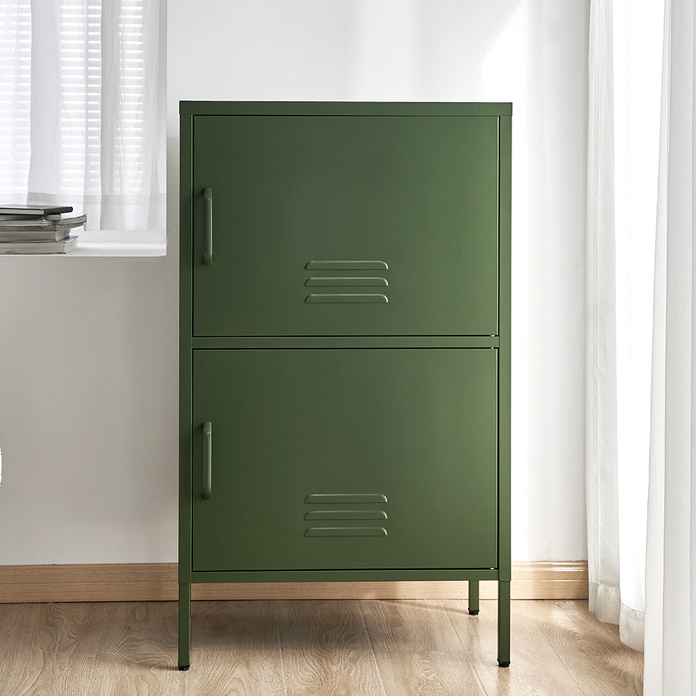 Artiss Double Buffet Sideboard Metal Cabinet Green