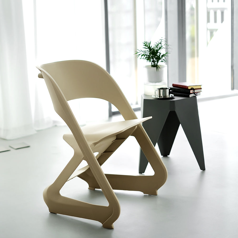 ArtissIn Set of 4 Stackable Dining Chairs Beige