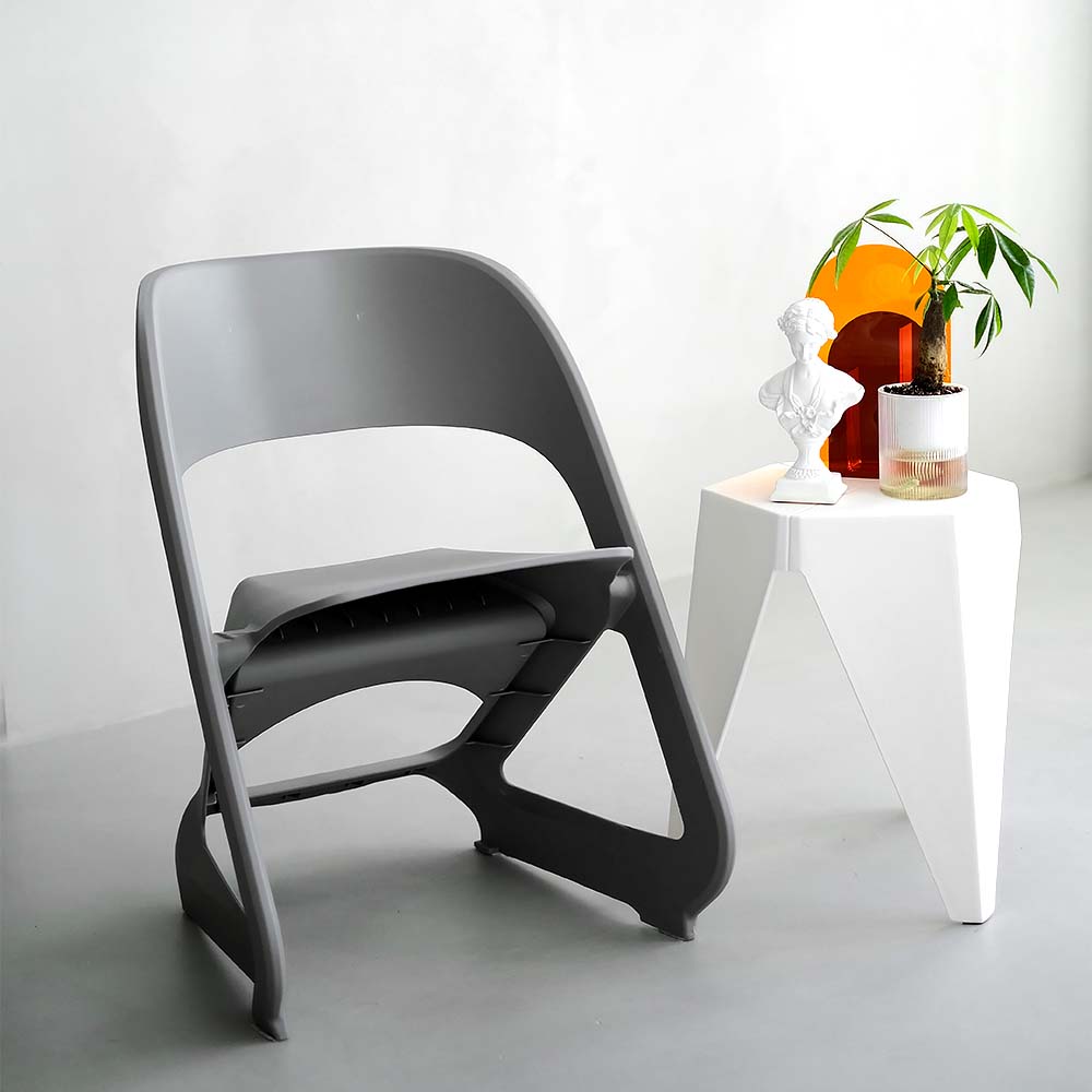 ArtissIn Set of 4 Stackable Dining Chairs Grey