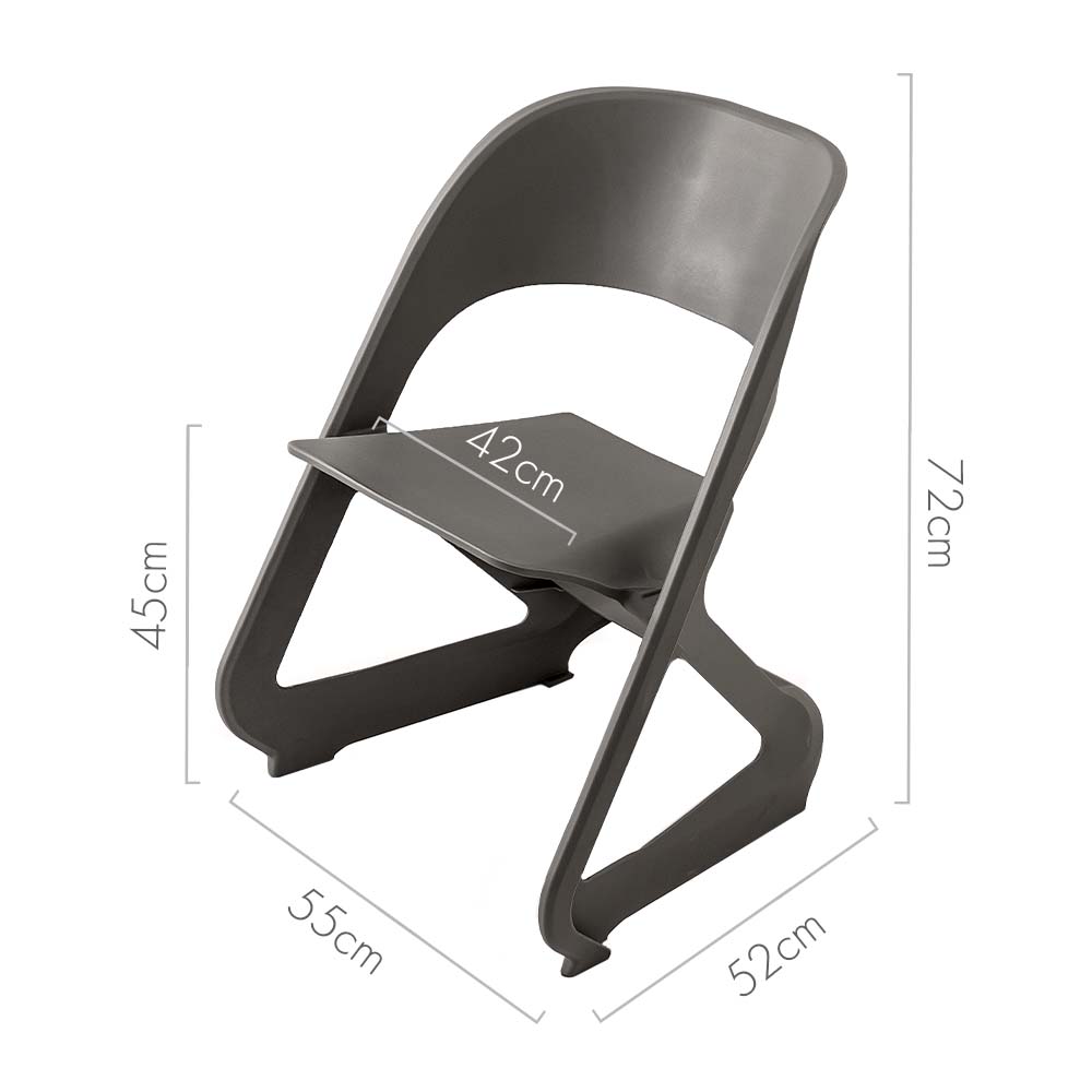 ArtissIn Set of 4 Stackable Dining Chairs Grey
