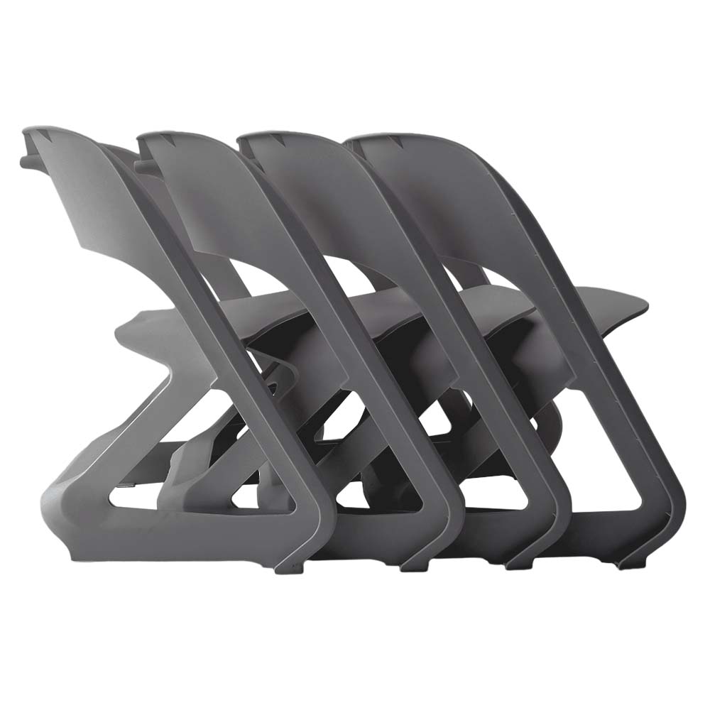 ArtissIn Set of 4 Stackable Dining Chairs Grey