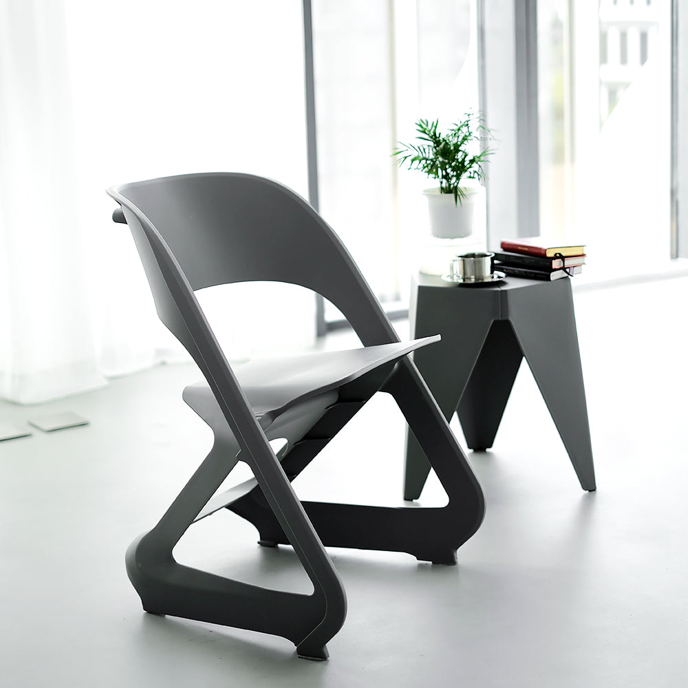 ArtissIn Set of 4 Stackable Dining Chairs Grey