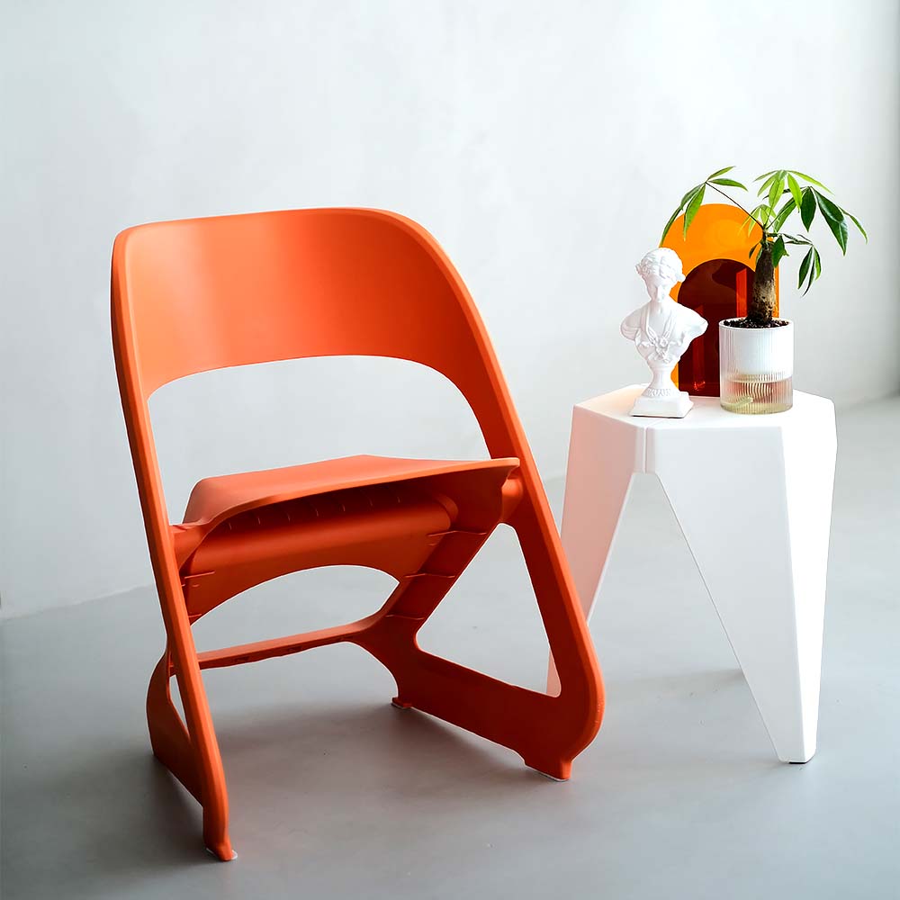 ArtissIn Set of 4 Stackable Dining Chairs Orange