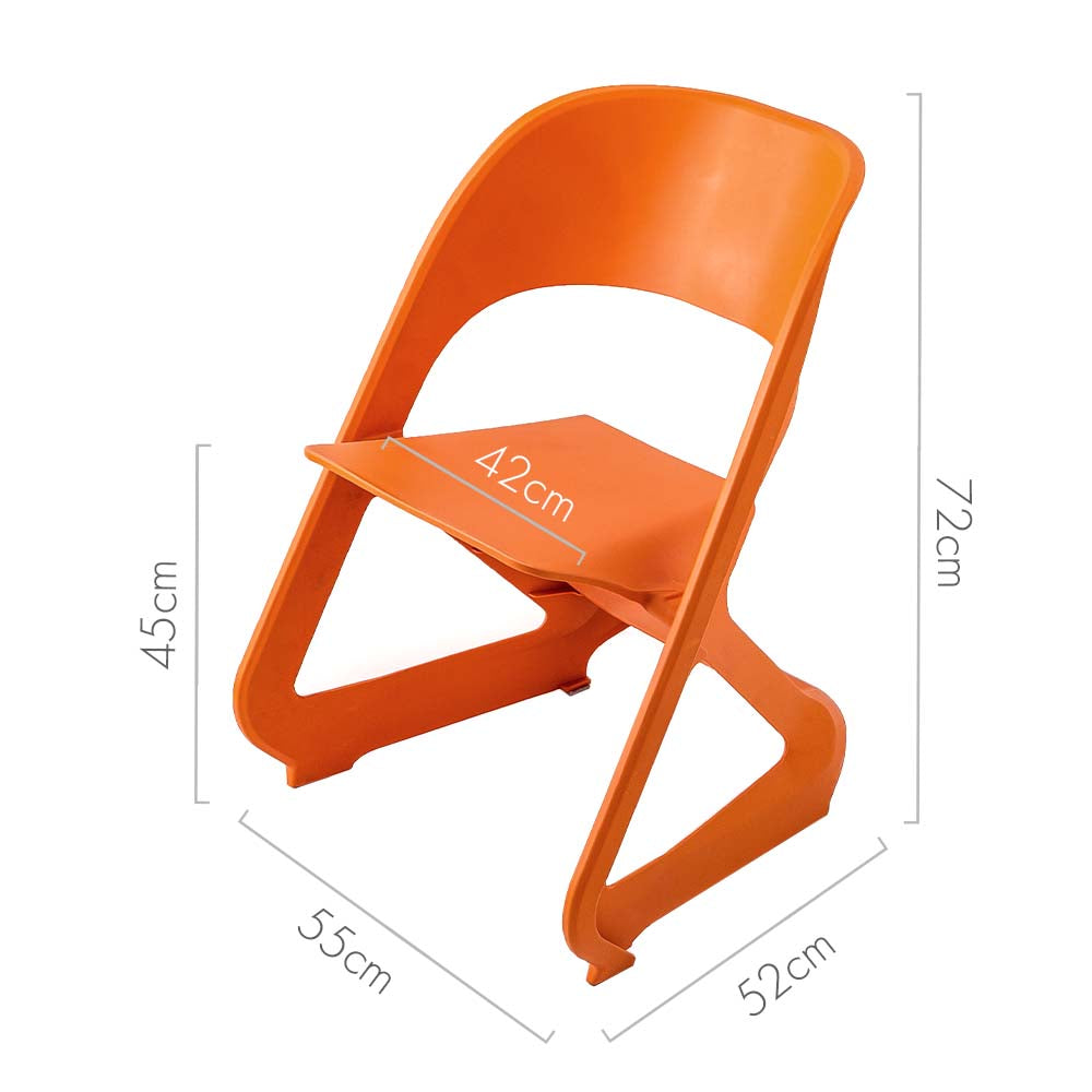 ArtissIn Set of 4 Stackable Dining Chairs Orange