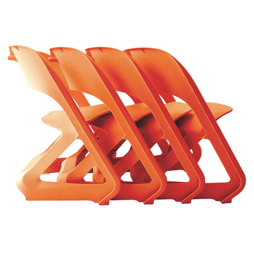 ArtissIn Set of 4 Stackable Dining Chairs Orange
