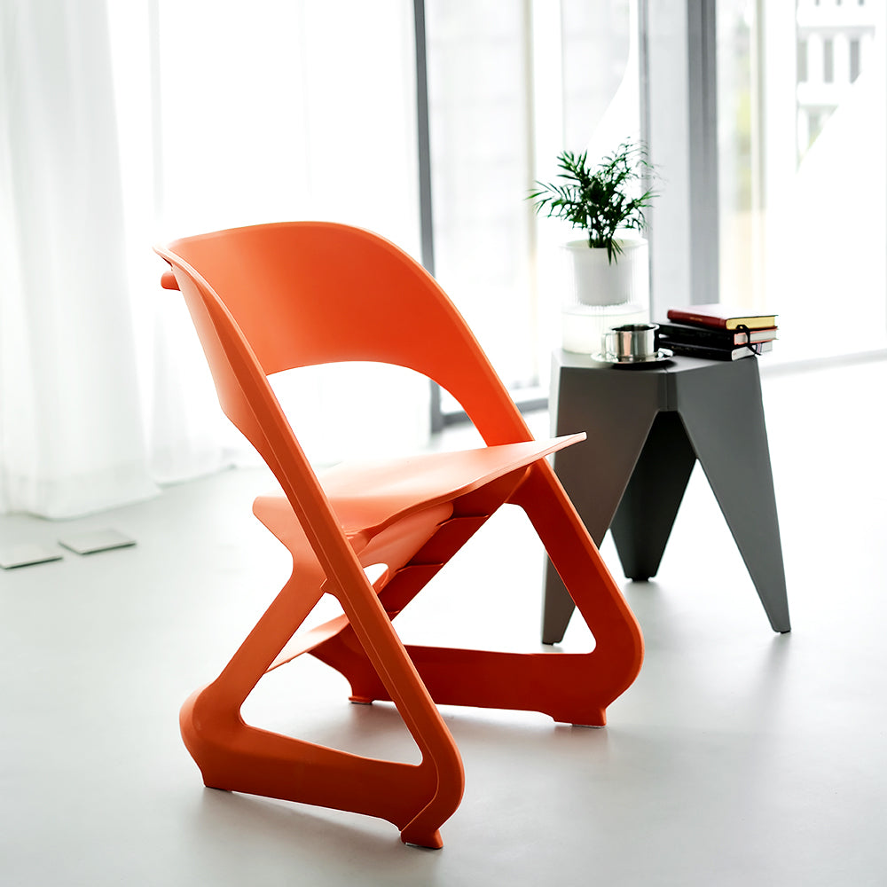ArtissIn Set of 4 Stackable Dining Chairs Orange