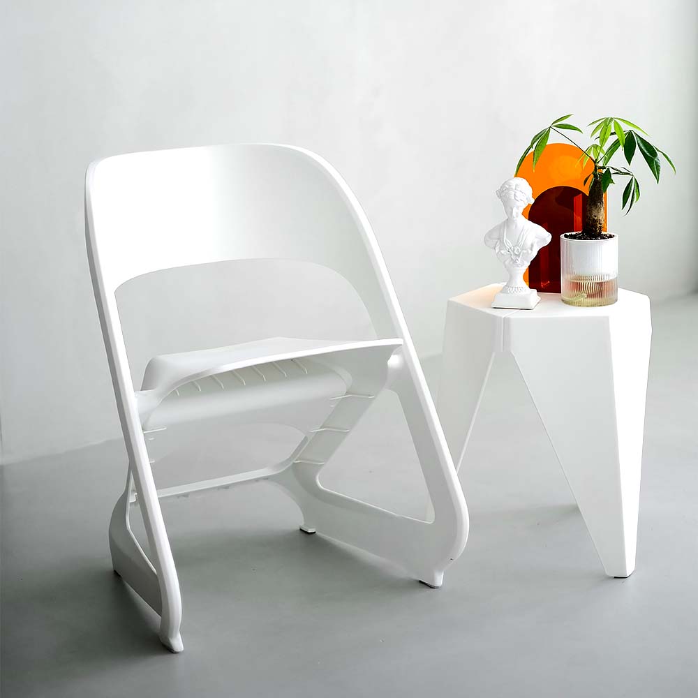ArtissIn Set of 4 Stackable Dining Chairs White