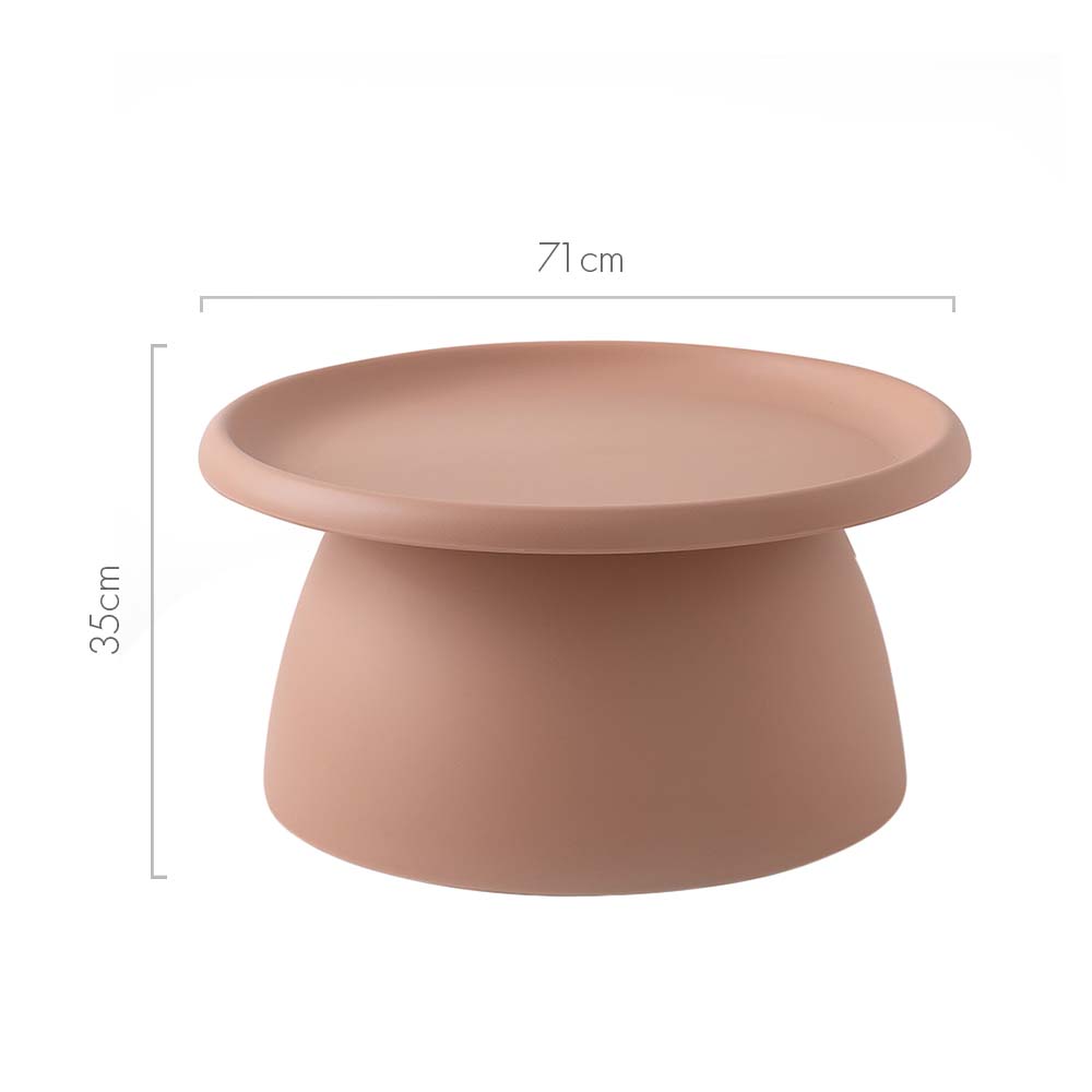 Round 71CM Coffee Table Pink Plastic