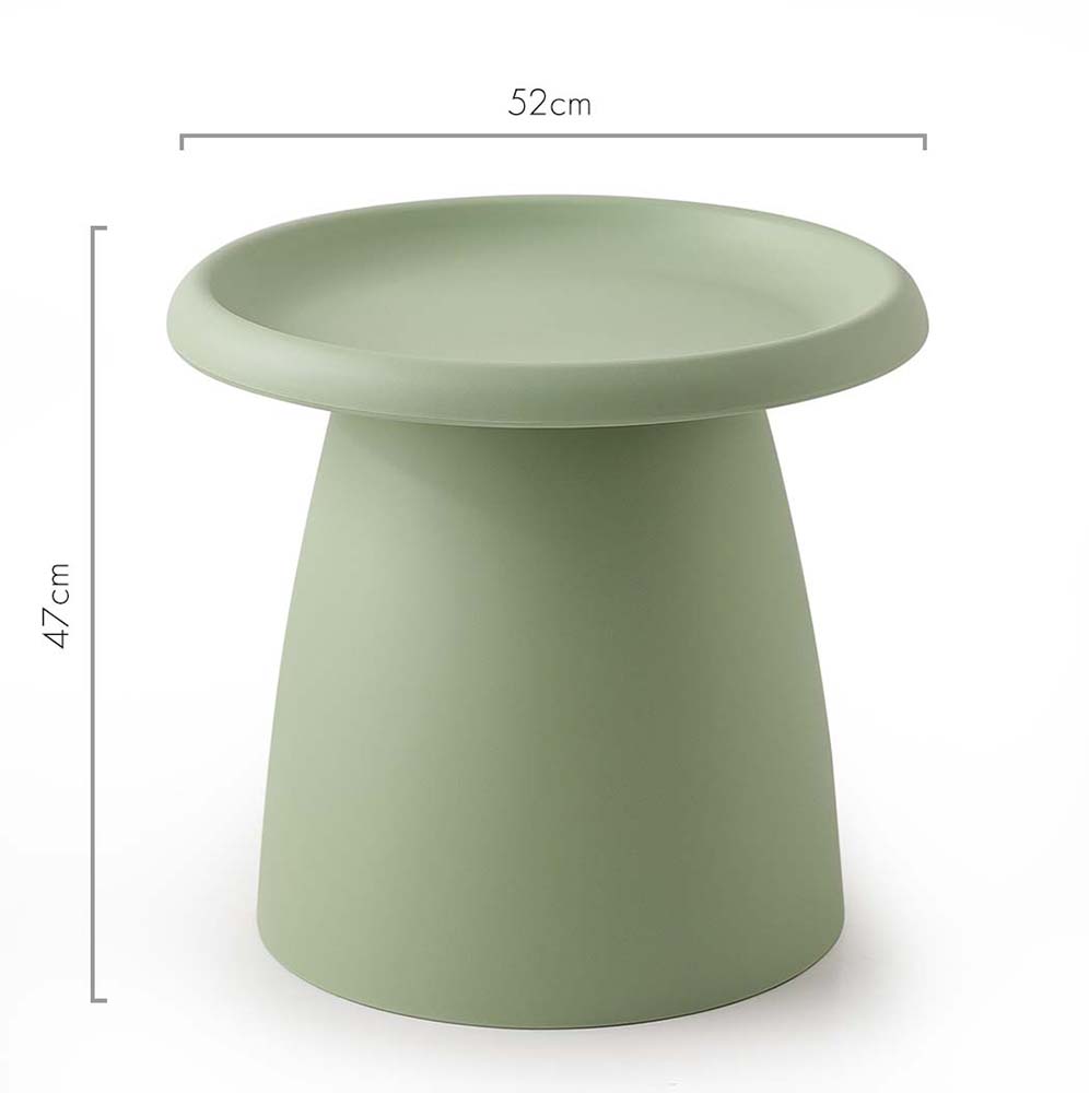 Round 52cm Coffee Table Plastic Green