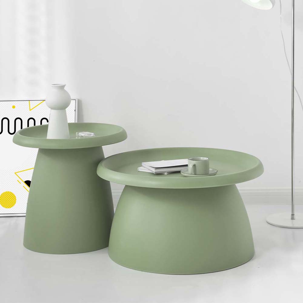 Round 52cm Coffee Table Plastic Green