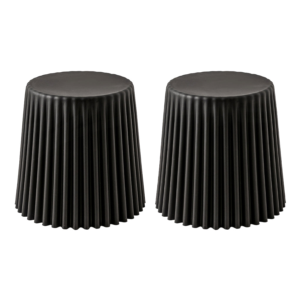 Cupcake Set of 2 Bar Stools Black